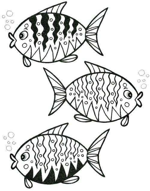 Скачать и распечатать Раскраска золотая рыбка