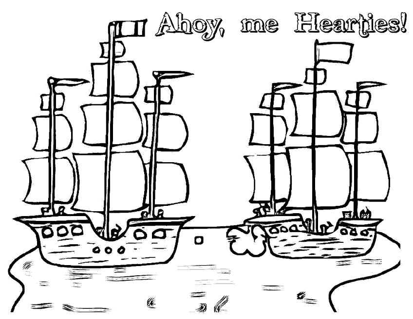 Название: Раскраска pirateship2. Категория: для мальчиков. Теги: корабль.
