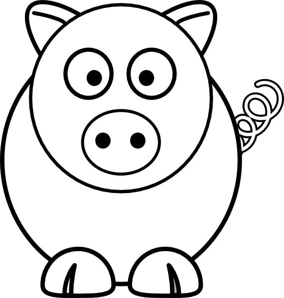 Название: Раскраска Раскраска Хрюша. Категория: Домашние животные. Теги: Свинья.
