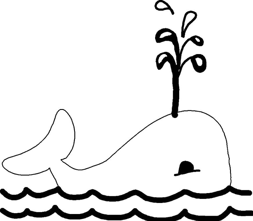 Название: Раскраска кит плывет. Категория: Кит. Теги: Кит.