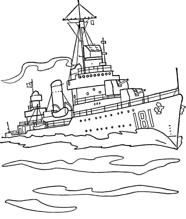 Раскраска Пароход на воде. корабли