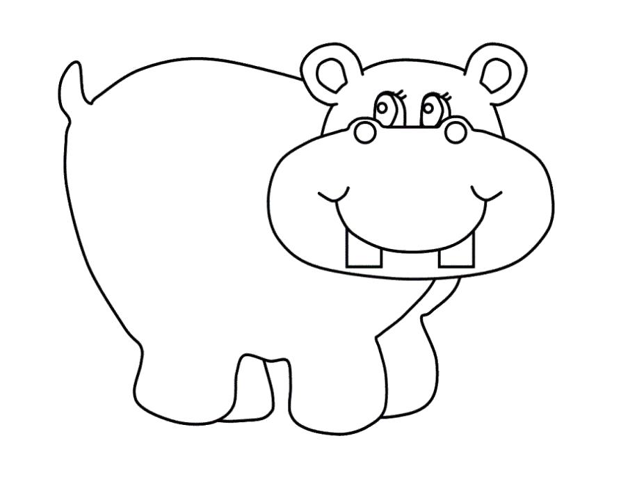 Название: Раскраска Раскраска бегемот малышу контур. Категория: бегемот. Теги: бегемот.