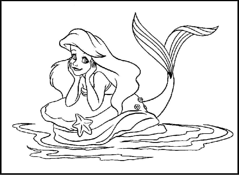 Раскраска Русалка – Царица Морей. Скачать .  Распечатать 