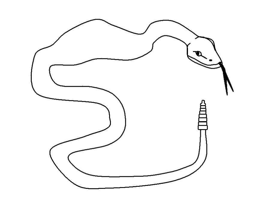 Раскраска Раскраска гремучая змея. Змея