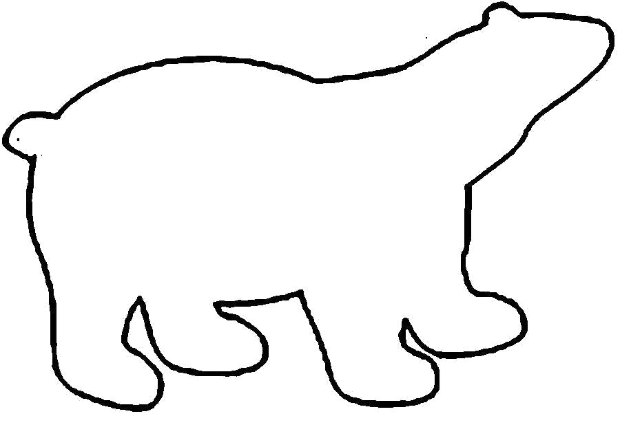 Раскраска Раскраски животные шаблоны медведь контур, животные  трафаркт для вырезания из бумаги. медведь