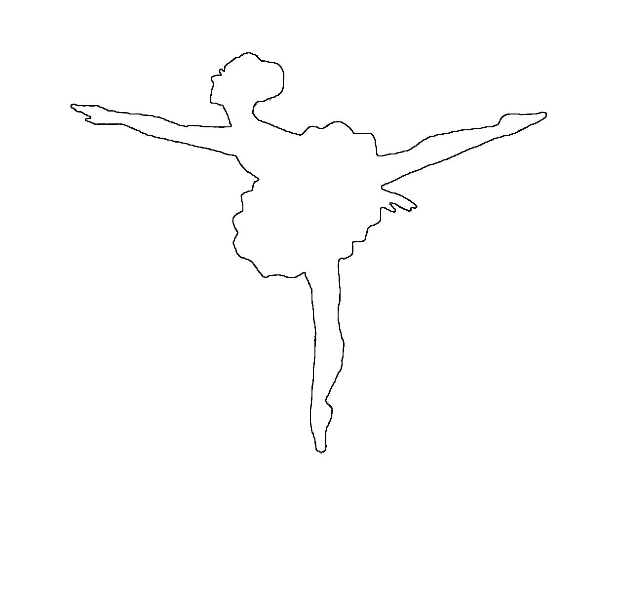 Раскраска Раскраски шаблоны балерин балерина контур, балерина для вырезания из бумаги. Шаблон