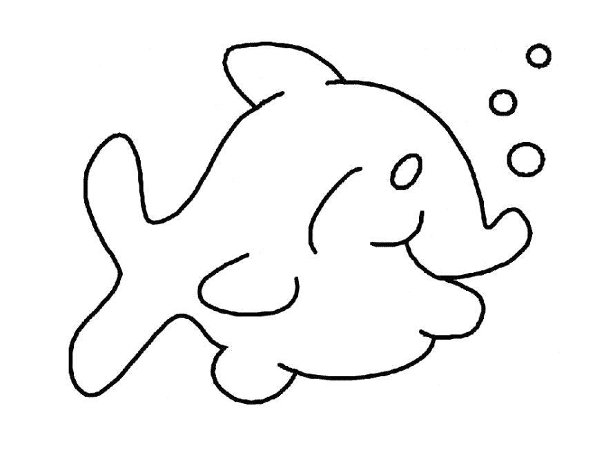 Раскраска Раскраска рыбка для детей. Рыбы
