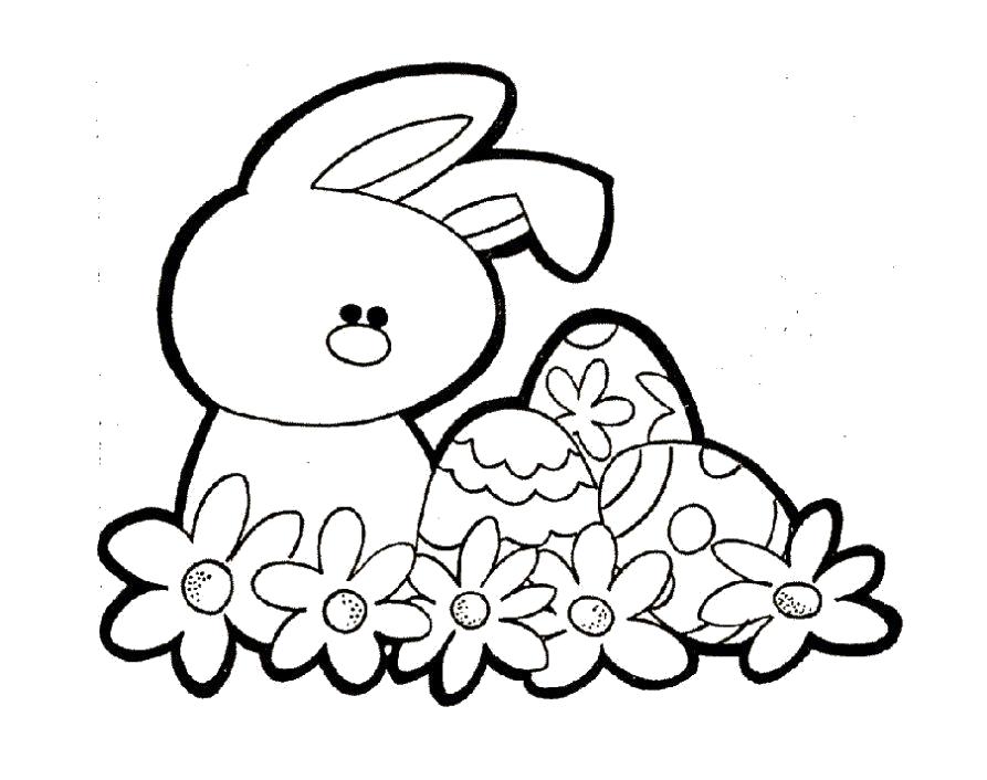 Название: Раскраска Раскраска Пасхальный кролик. Категория: Домашние животные. Теги: Заяц.