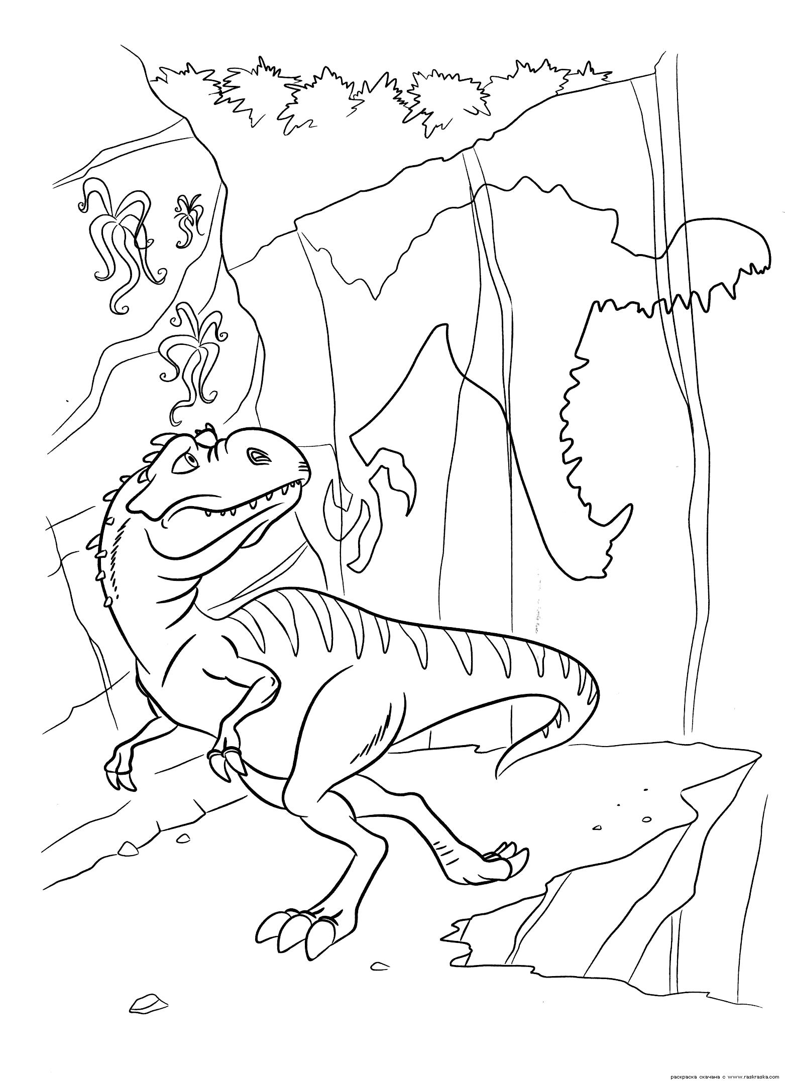 Раскраска Раскраска Тень Руди. Раскраска Мама динозавриков боится за своих малышей. Раскраска динозавра из мультфильма Ледниковый период 3. динозавр