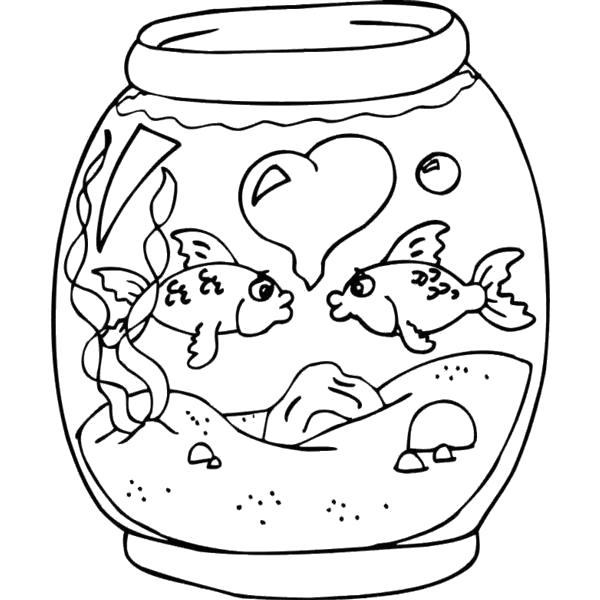 Раскраска Раскраски "аквариум" скачать и распечатать бесплатно. Аквариумные рыбы