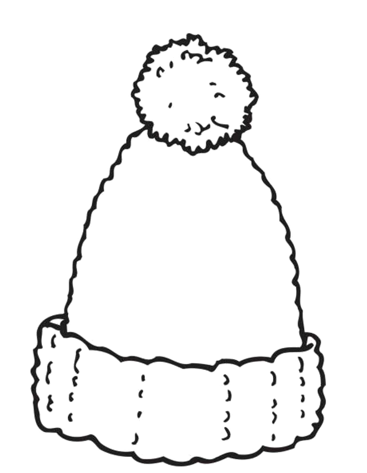 Название: Раскраска Раскраска шапочка. Категория: Зимняя одежда. Теги: Зимняя одежда.
