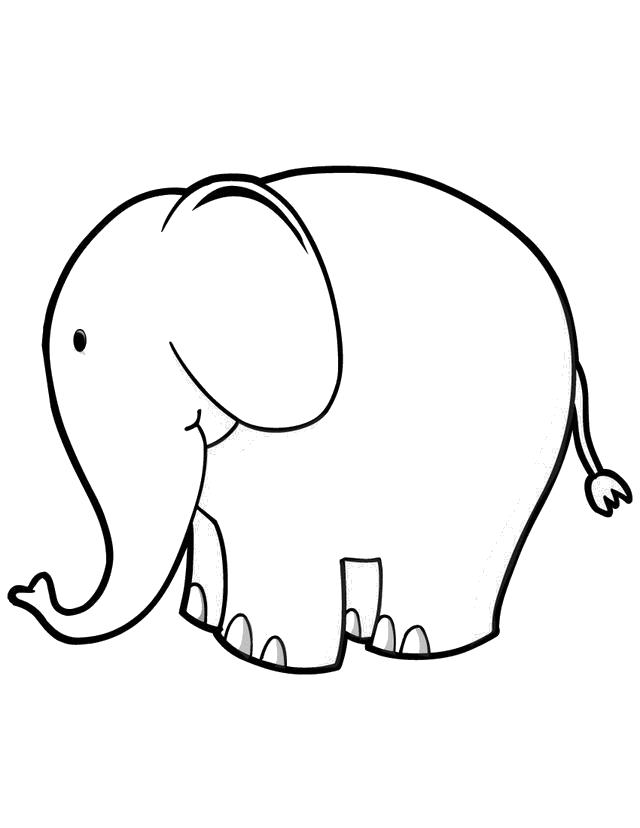 Название: Раскраска контур слона для вырезания. Категория: слон. Теги: слон.