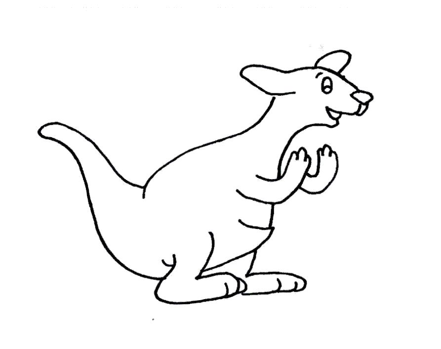 Название: Раскраска Раскраска Кенгуру детская. Категория: кенгуру. Теги: кенгуру.