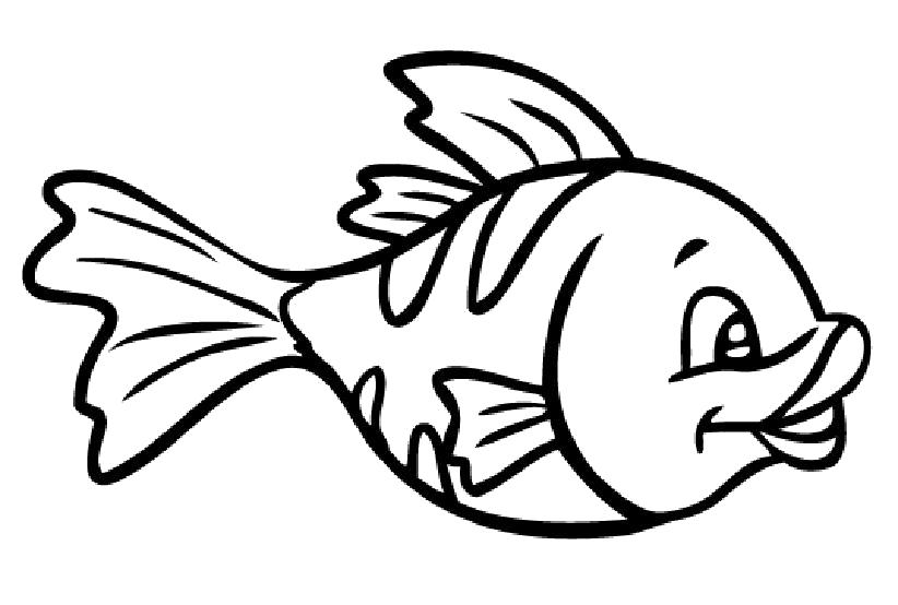 Раскраска Рыбка для малышей