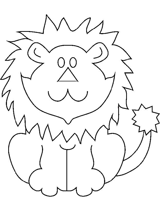 Название: Раскраска Картинка раскраска Лев распечатать бесплатно для детей. Категория: Лев. Теги: Лев.