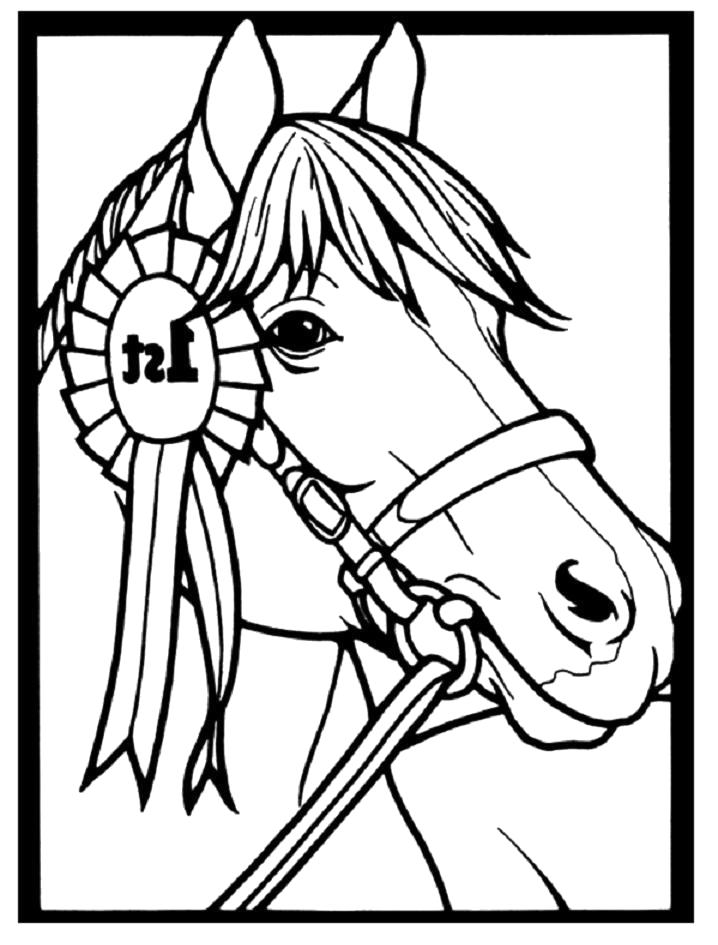 Раскраска Голова лошади в технике дзентангл 5