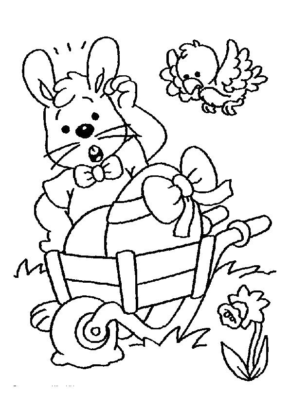 Раскраска Пасхальный кролик. Скачать Пасха.  Распечатать Пасха
