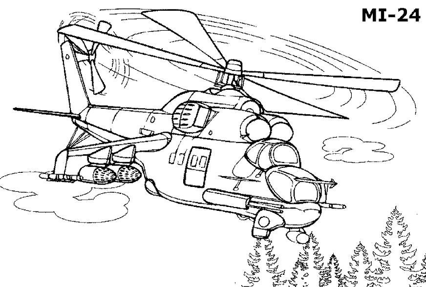 Раскраска warheli. вертолет