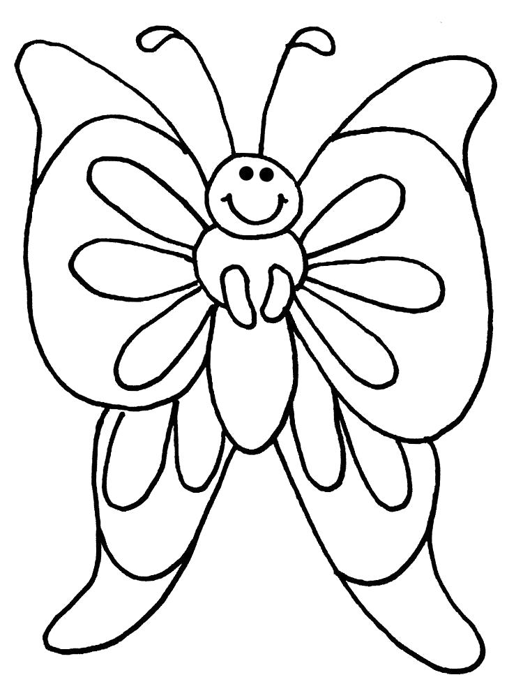 Раскраска Прелестная бабочка. бабочка