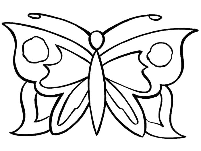 Название: Раскраска раскраска простая бабочка. Категория: Насекомые. Теги: Бабочки.