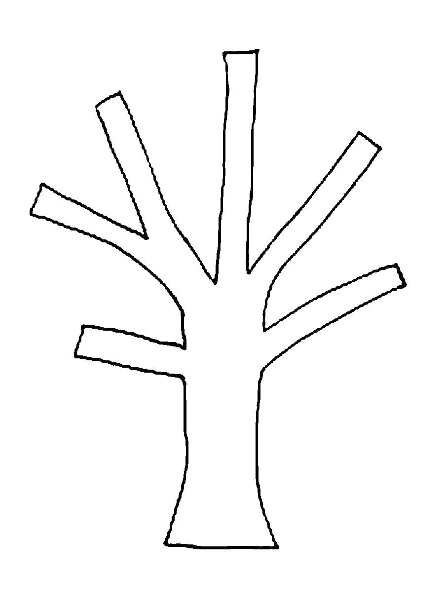 Раскраска Раскраски Деревья для вырезания из бумаги вырезаем дерево в детском саду . растения