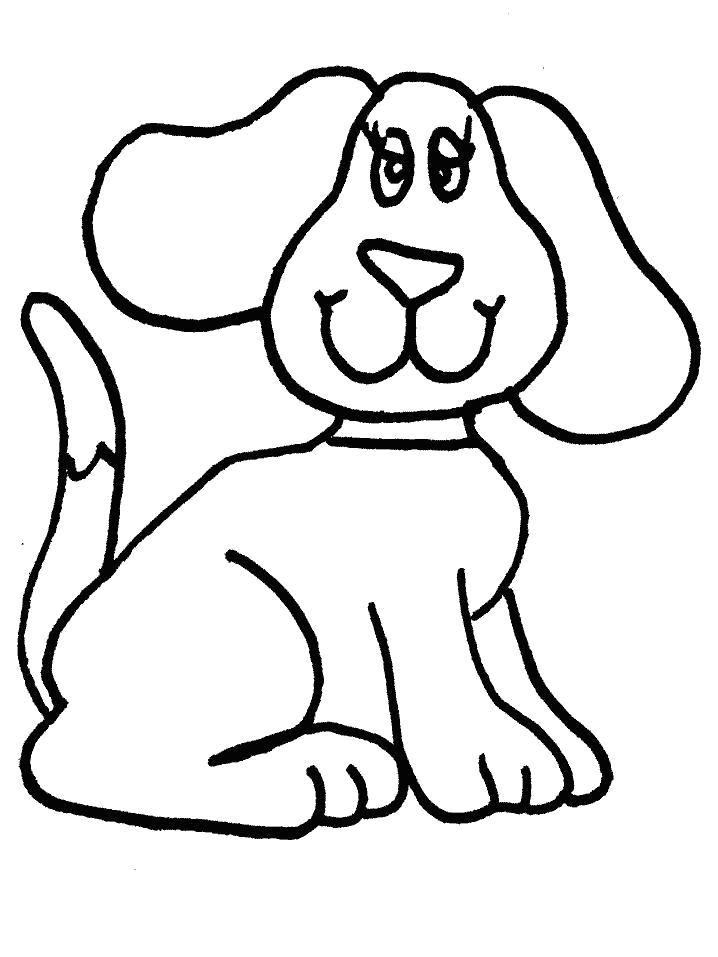 Раскраска Ушастая собачка. Домашние животные