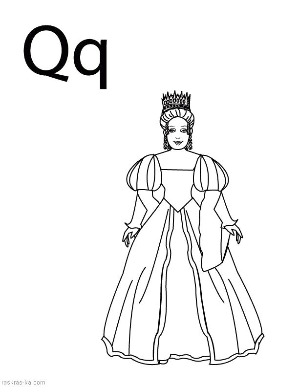 Королева рисунок раскраска для детей
