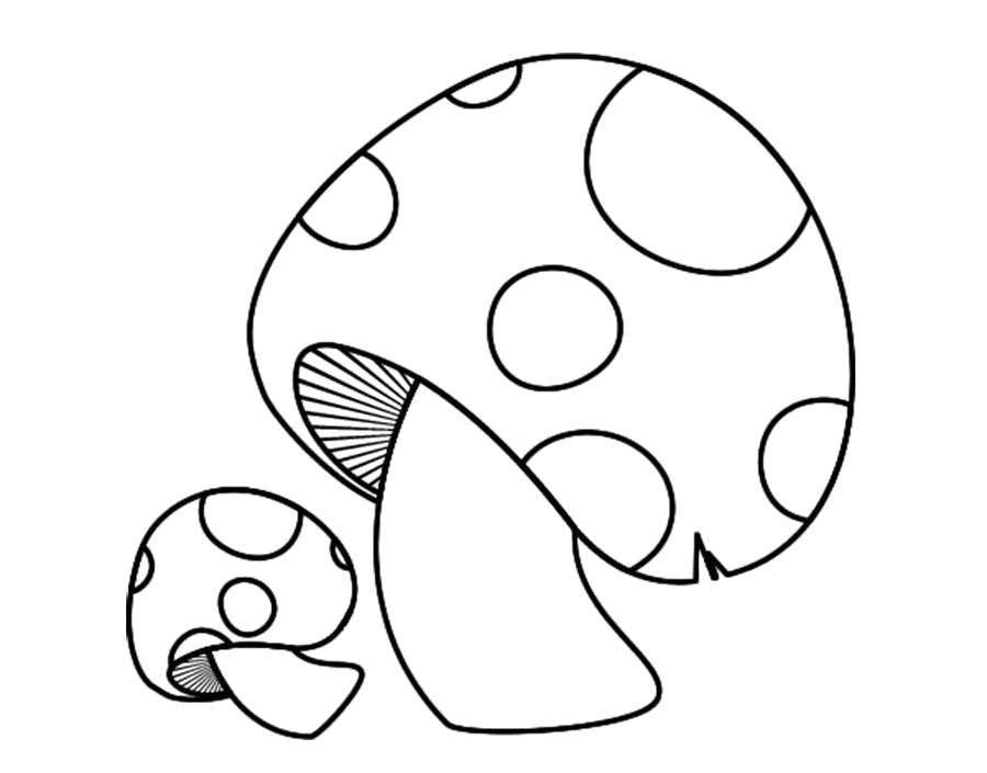 Название: Раскраска Раскраски шаблон гриба грибочки контуры, шаблоны для вырезания из бумаги. Категория: растения. Теги: гриб.