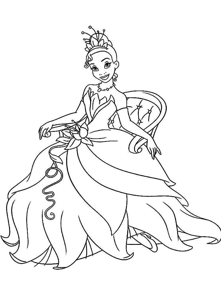 Название: Раскраска Принцесса и лягушка. Категория: принцесса. Теги: принцесса.