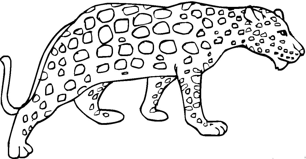 Название: Раскраска Леопард. Категория: животных. Теги: животных.