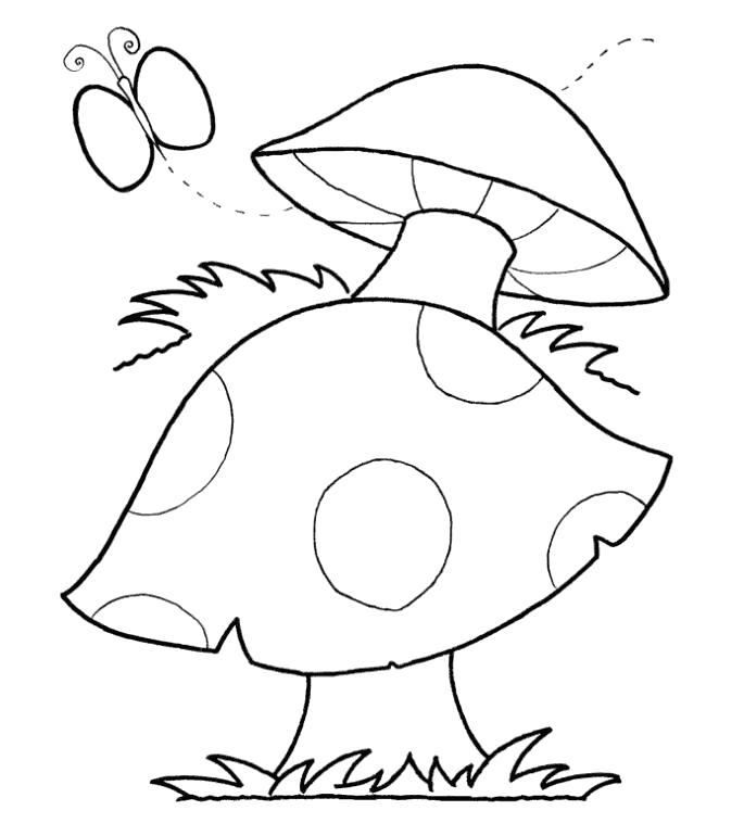 Название: Раскраска мухомор. Категория: гриб. Теги: гриб.