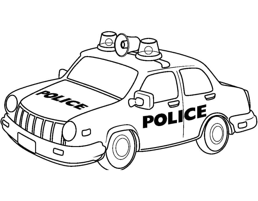 Раскраска Раскраски- полицейские машины. 