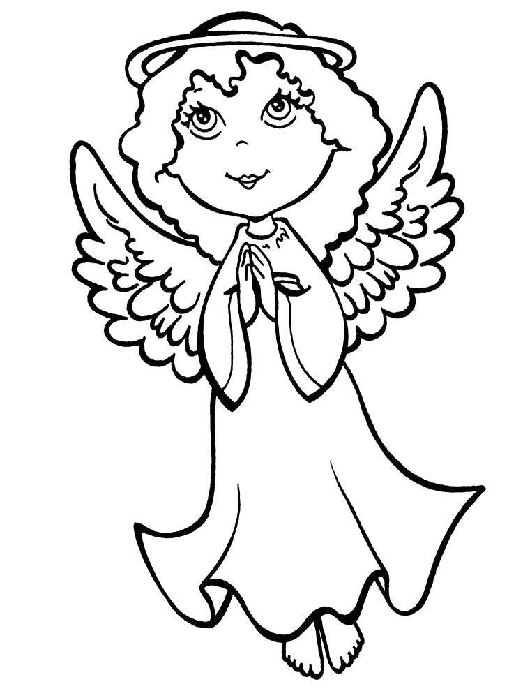 Раскраска Ангелочки - детские раскраски. мифические существа