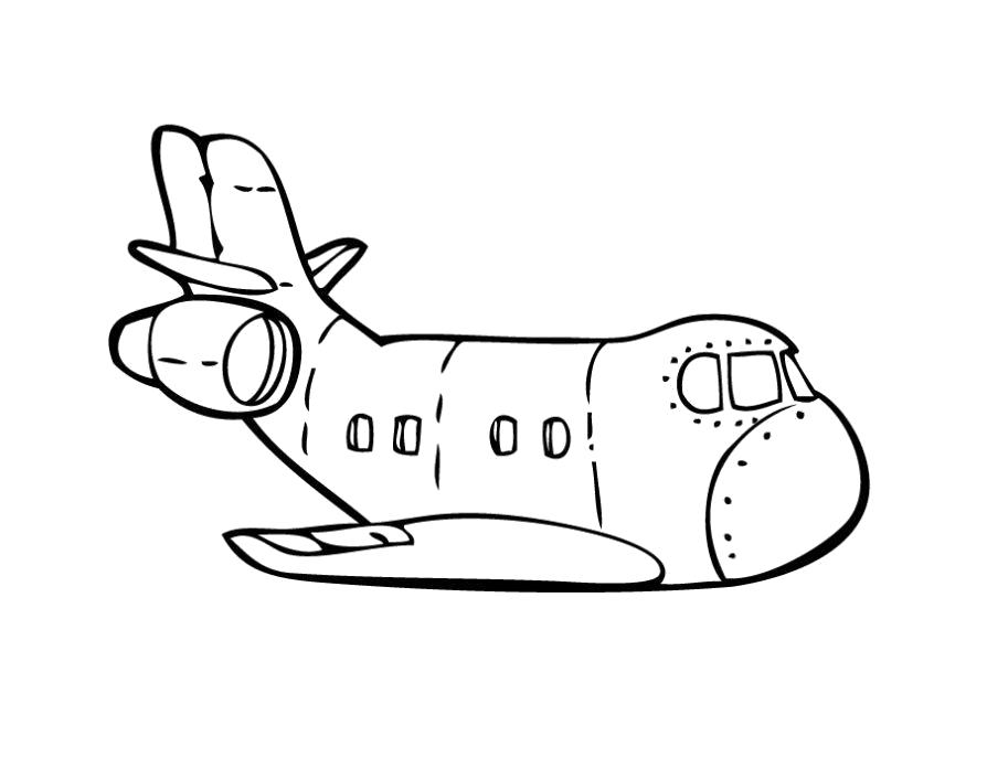 Название: Раскраска Разукрашка самолет. Категория: для мальчиков. Теги: самолет.