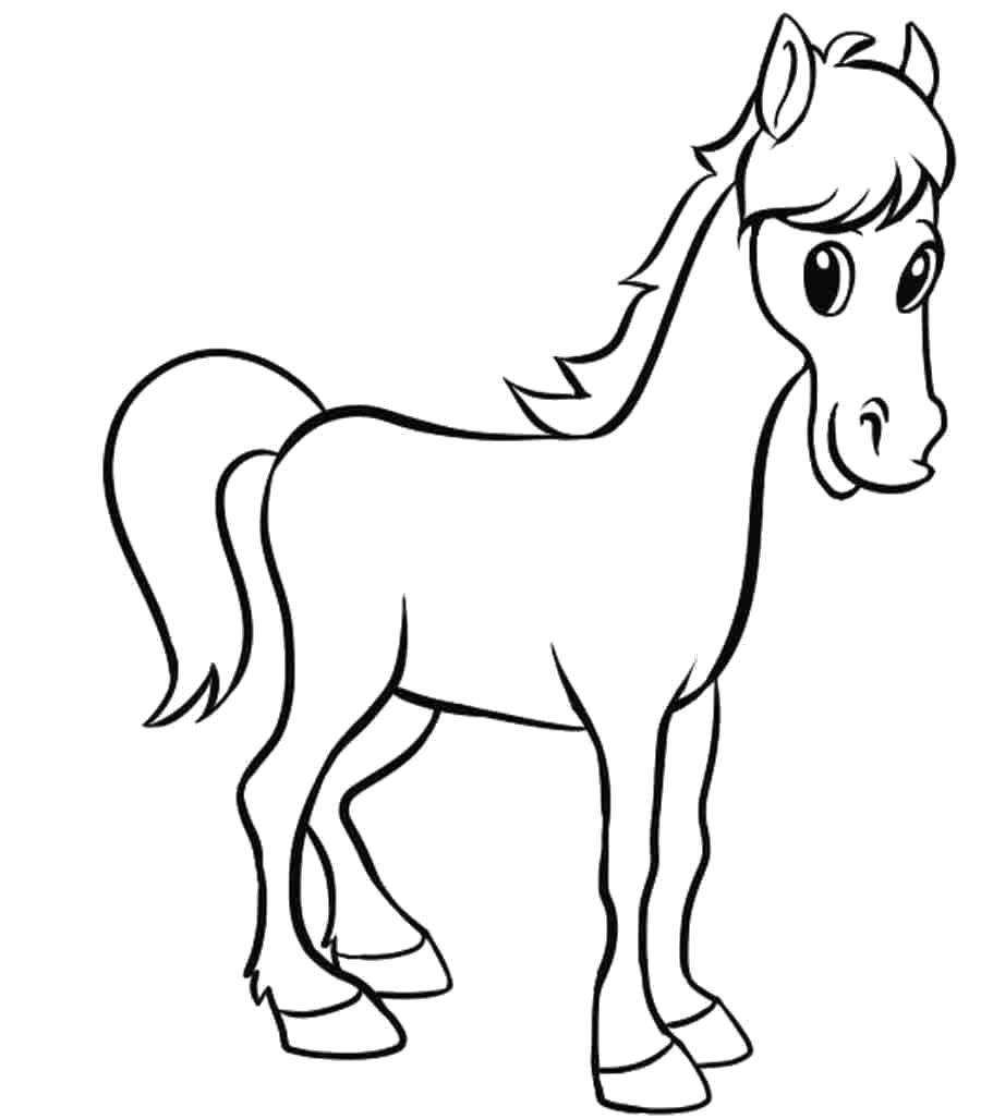 Название: Раскраска распечатать раскраски - лошадки. Категория: Лошадка. Теги: Лошадка.