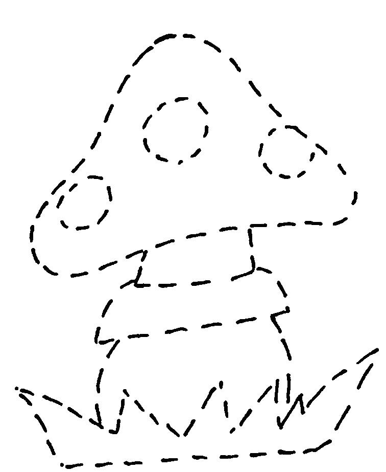Название: Раскраска Контур грибка. Категория: Контур. Теги: Контур.