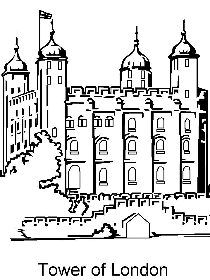Раскраска Раскраска Лондонская башня. 