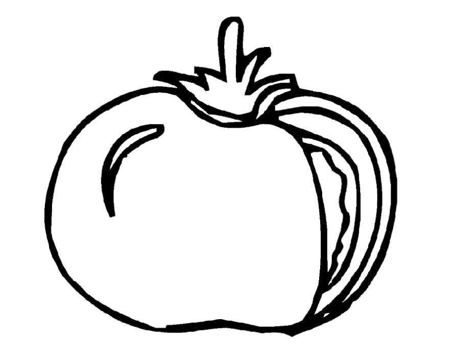 Название: Раскраска Раскраска помидор для детей. Категория: овощи. Теги: помидор.