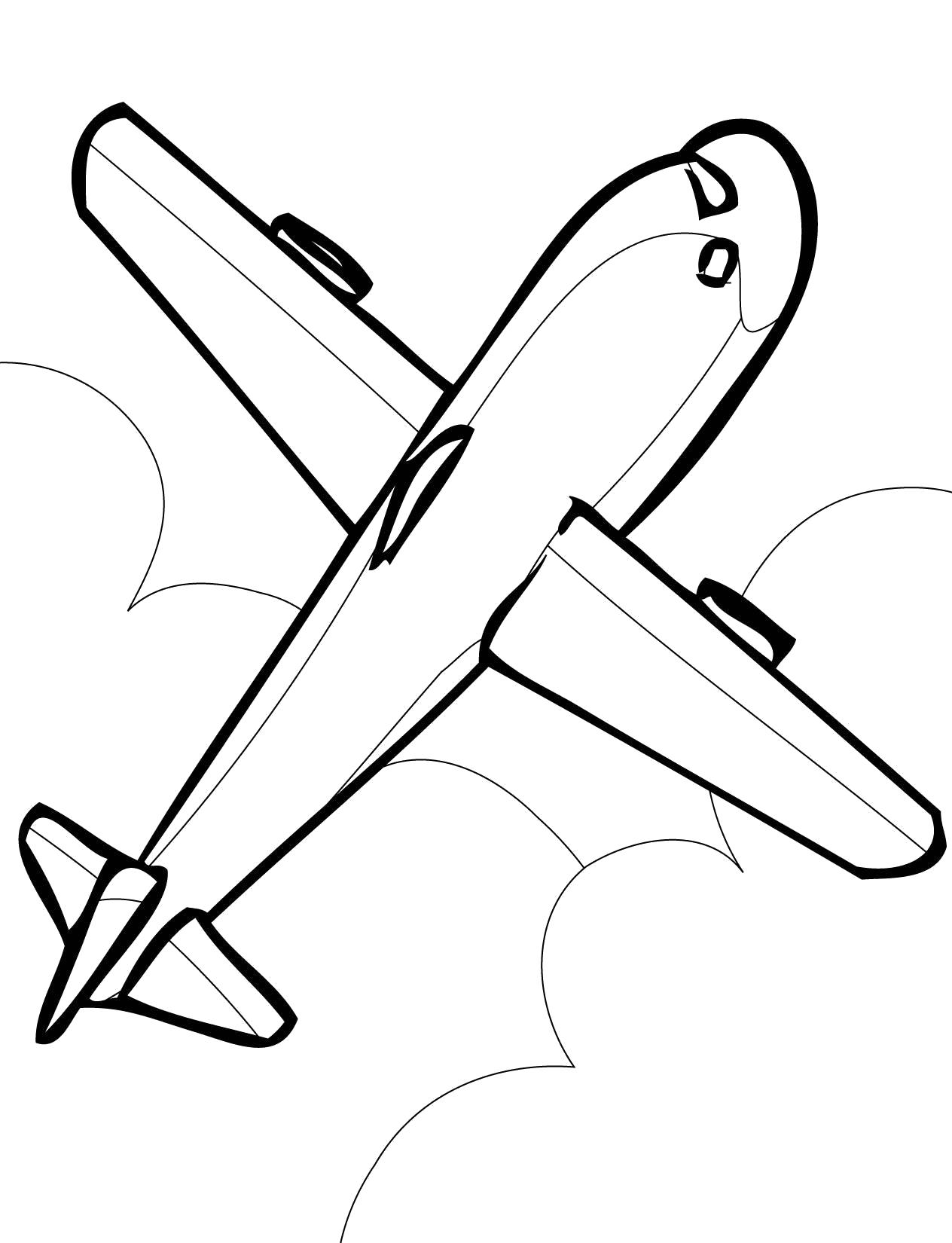 Название: Раскраска Самолет раскраска. Категория: самолет. Теги: самолет.