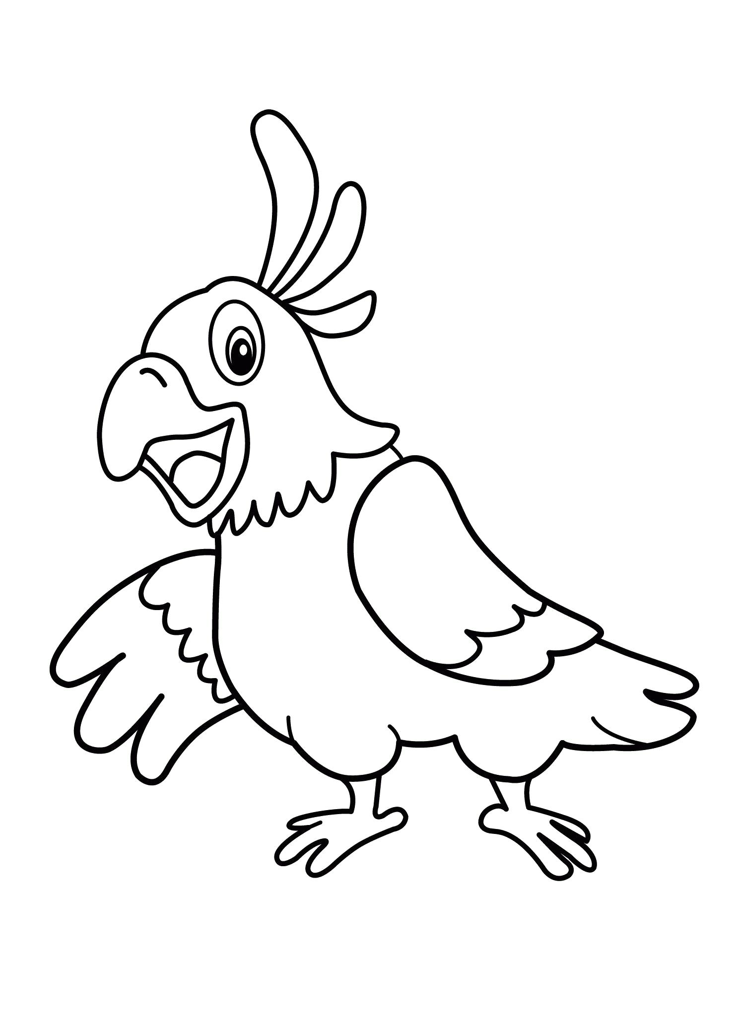 Название: Раскраска Раскраска попугай. Категория: Птицы. Теги: Птицы.