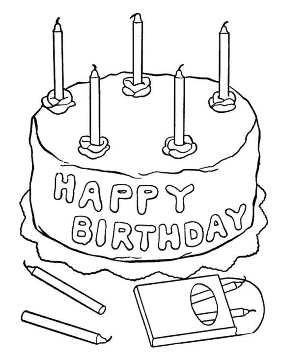 Название: Раскраска с днем рождения, торт, свеча, поздравление, . Категория: . Теги: .