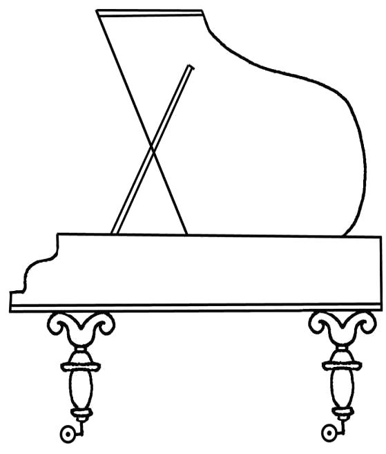 Название: Раскраска Рояль. Категория: Пианино. Теги: Пианино.