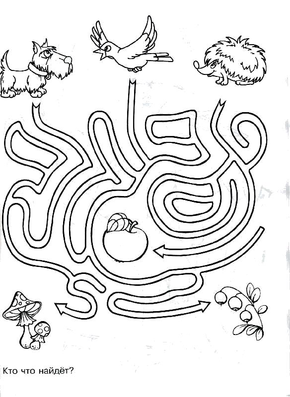 Раскраска Иллюстрация 4 из 5 для , игры и головоломки. Большая книга для самых маленьких | Лабиринт - книги. Источник: РИВА. Скачать лабиринт.  Распечатать лабиринт