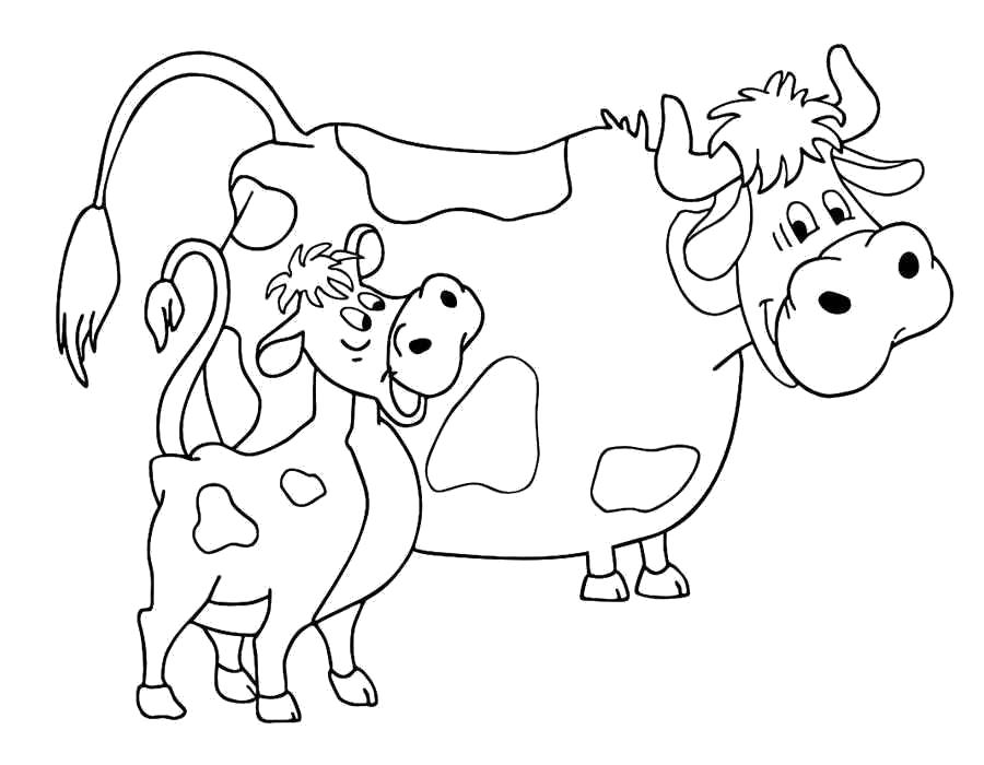 Название: Раскраска Раскраска корова, корова и гаврюша. Категория: Корова. Теги: Корова.