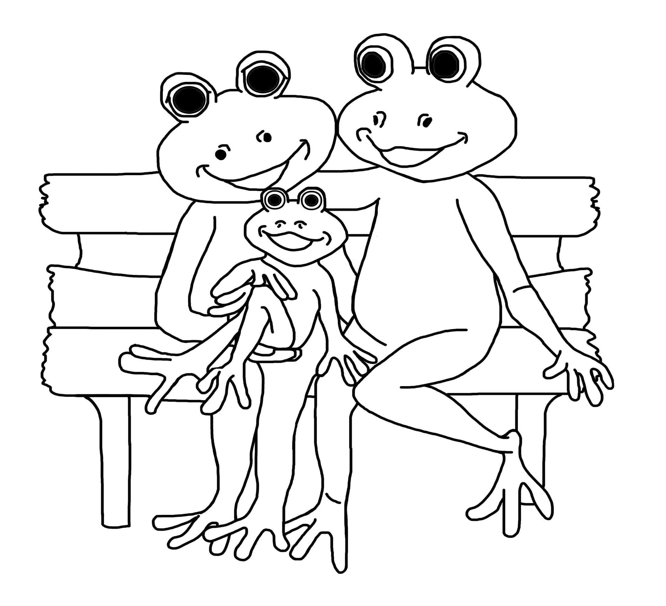 Раскраска картинка лягушка раскраска для детей. лягушка