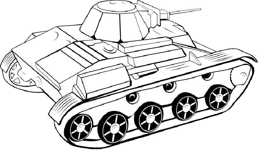 Раскраска  Оружие  для мальчиков, оружие, боевой танк. Скачать танки.  Распечатать для мальчиков