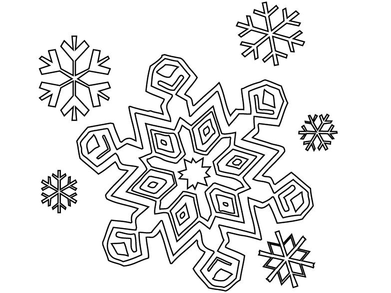 Название: Раскраска Снежинки. Категория: Новый год. Теги: Снежинки.