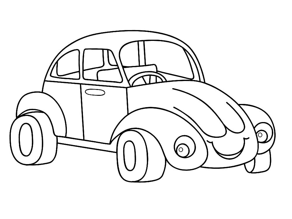 Легковой автомобиль | Раскраска для детей