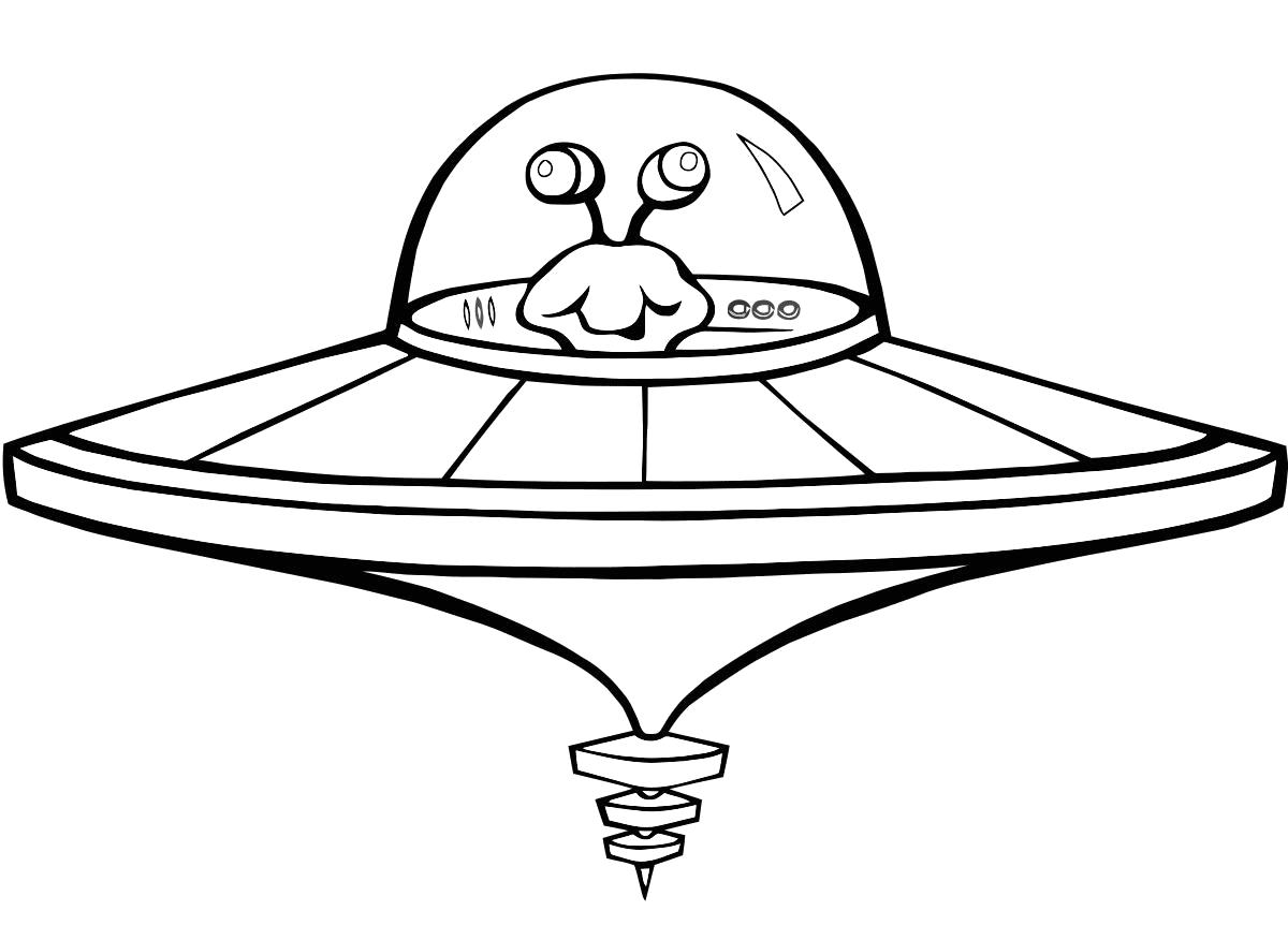 Название: Раскраска Летающая тарелка. Категория: Инопланетяне. Теги: Инопланетяне.