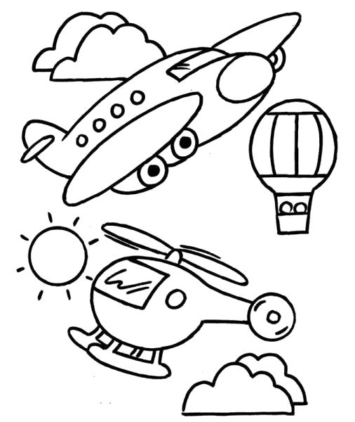 Раскраска Любимые  для малышей. Разное. Информация по фото (ID 57795) Рейт. Скачать самолет.  Распечатать самолет